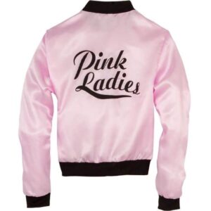 Womens Pink Ladies Satin Bomber Jacket